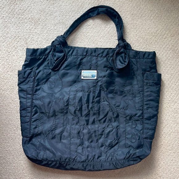 Marc Jacobs Handbags - Marc Jacobs Large Black Nylon Letter Tote